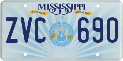 MS license plate ZVC690