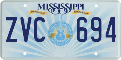 MS license plate ZVC694