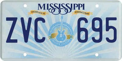 MS license plate ZVC695
