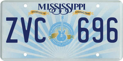 MS license plate ZVC696