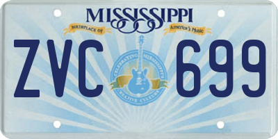 MS license plate ZVC699