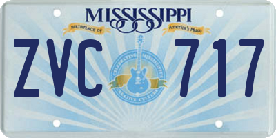 MS license plate ZVC717