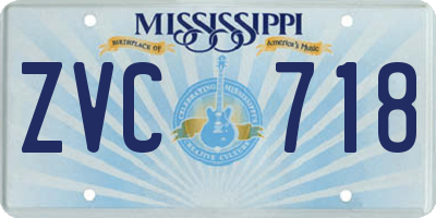 MS license plate ZVC718