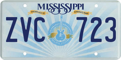 MS license plate ZVC723