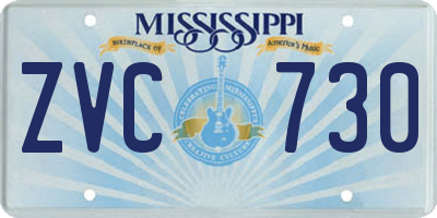 MS license plate ZVC730