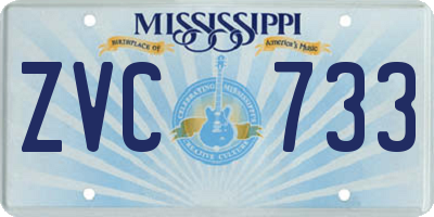 MS license plate ZVC733