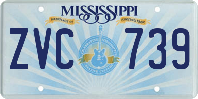 MS license plate ZVC739