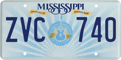 MS license plate ZVC740