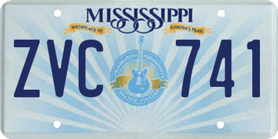 MS license plate ZVC741