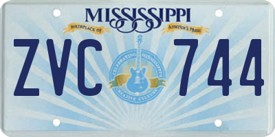MS license plate ZVC744