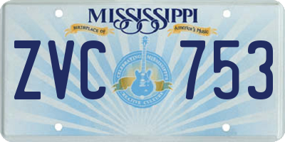 MS license plate ZVC753