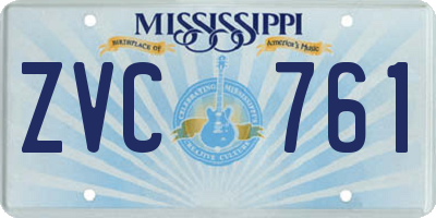 MS license plate ZVC761