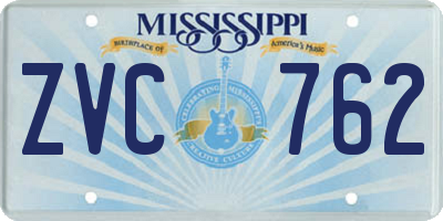 MS license plate ZVC762