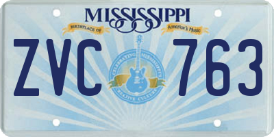 MS license plate ZVC763