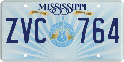 MS license plate ZVC764