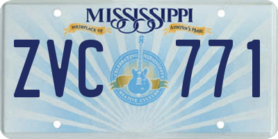 MS license plate ZVC771