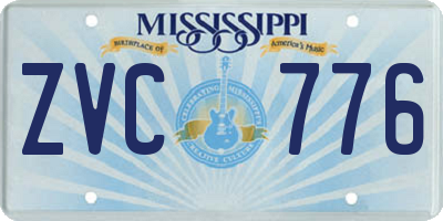MS license plate ZVC776