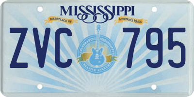 MS license plate ZVC795
