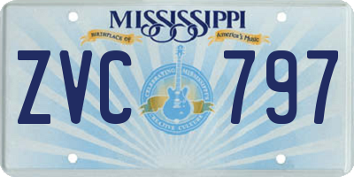 MS license plate ZVC797