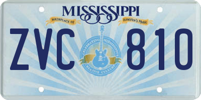 MS license plate ZVC810