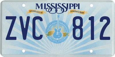 MS license plate ZVC812
