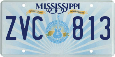 MS license plate ZVC813