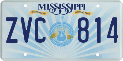 MS license plate ZVC814