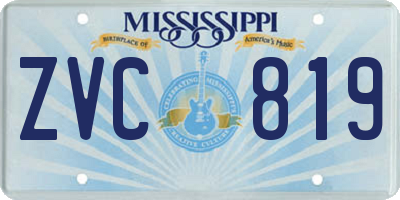 MS license plate ZVC819