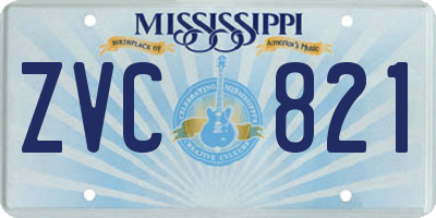 MS license plate ZVC821