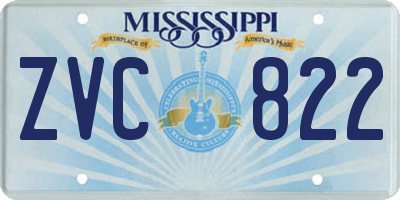 MS license plate ZVC822