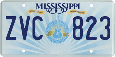MS license plate ZVC823