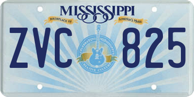 MS license plate ZVC825