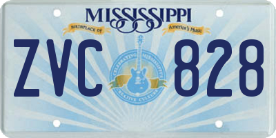 MS license plate ZVC828