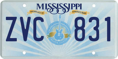MS license plate ZVC831