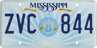 MS license plate ZVC844