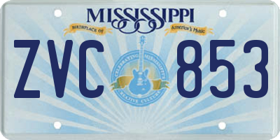 MS license plate ZVC853
