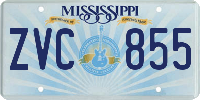 MS license plate ZVC855
