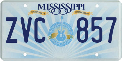 MS license plate ZVC857