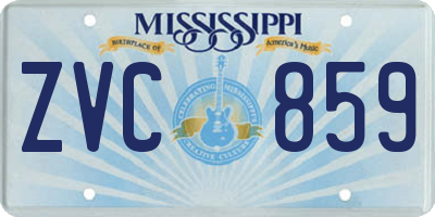 MS license plate ZVC859