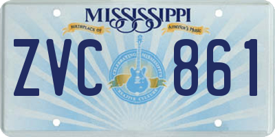 MS license plate ZVC861