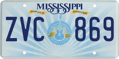 MS license plate ZVC869