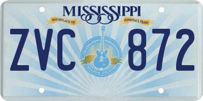 MS license plate ZVC872
