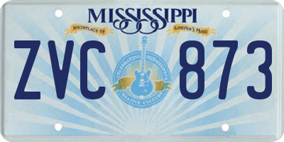 MS license plate ZVC873