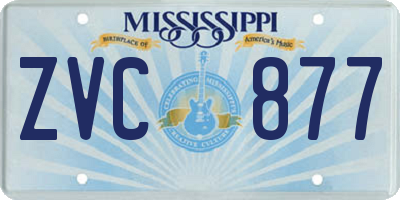 MS license plate ZVC877