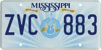 MS license plate ZVC883