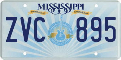 MS license plate ZVC895