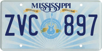 MS license plate ZVC897
