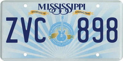 MS license plate ZVC898
