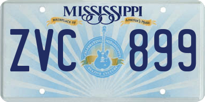 MS license plate ZVC899