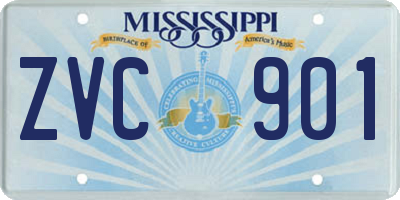 MS license plate ZVC901